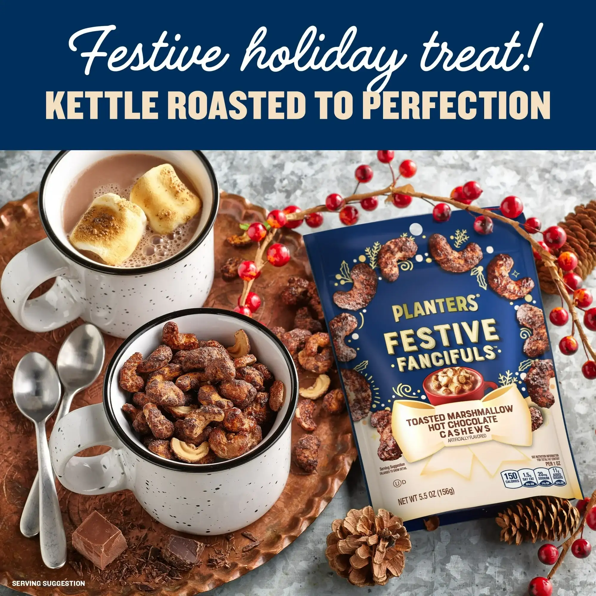 PLANTERS Toasted Marshmallow Hot Chocolate Whole Cashews - 图片 3